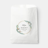 Bloral Greenery Gold Muslim Nikah White Wedding Geschenktütchen (Vorderseite)