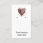 Bloral heart Earring Card Visitenkarte (Vorderseite)