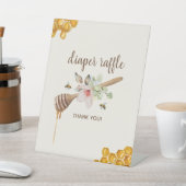 Bloral Honey Bee Baby Dusche Windel Raffel Sockelschild (In SItu)