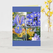 Bloral hören Sie Ihre Intuition Wise Quote Card Karte (Gelbe Blume)