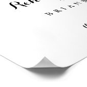 Bloral Horizontal Probe Dinner Begrüßungszeichen Poster (Ecke)