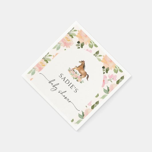Bloral Horse Baby Shower Napkins Serviette (Ecke)