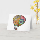 Bloral Hot Air Ballon Grußkarte Karte (Gelbe Blume)