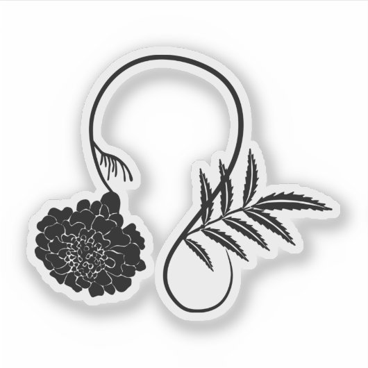 Bloral Leo Astrologie Tierzeichen Aufkleber (Vorderseite)