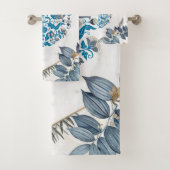 Bloral Mandala Illustration, Blume Rahmen Badhandtuch Set (Insitu)