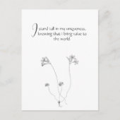 Bloral Minimalistische individuell anpassbare Affi Postkarte (Vorderseite)