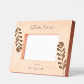 Bloral Neue Geborene Babyname und Datum Geätzte Rahmen (Links)