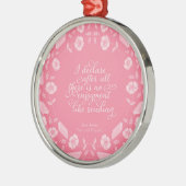 Bloral Pride & Prejudice Jane Austen Bookish Zitat Silbernes Ornament (Links)