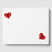 Bloral Red Hearts Gästebuch (Rückseite)