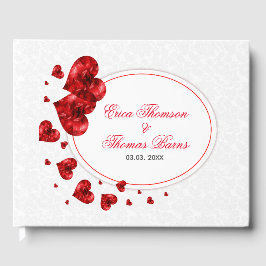 Bloral Red Hearts Gästebuch