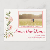 Bloral Save the Date Christlich Hochzeit Postkarte (Vorderseite)