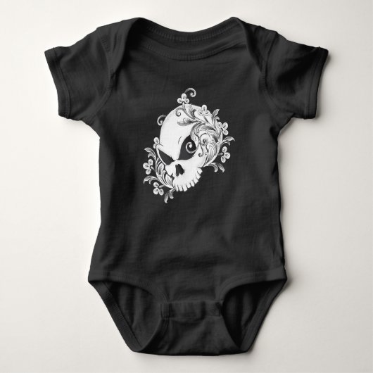 Bloral Skull Baby Strampler (Vorderseite)