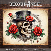 Bloral Skull Dark Elegance Seidenpapier