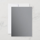 Bloral Skull Gray Halloween-Party Einladung (Rückseite)