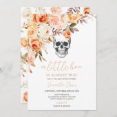 Bloral Skull Halloween Kinderdusche Einladung (Vorne/Hinten)