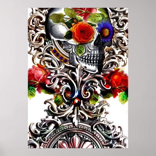 Bloral Skull Poster (Vorne)