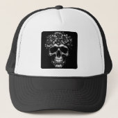 Bloral Skull Truckerkappe (Vorderseite)