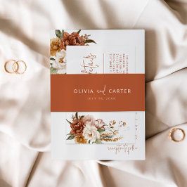 Bloral Sunset Wedding Einladung Bauchband Einladungsbanderole