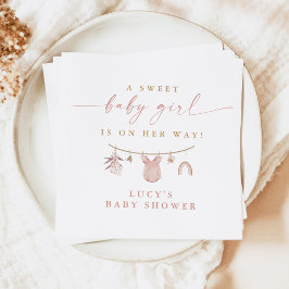 Bloral Sweet Baby Girl Clothesline Babydusche Serviette