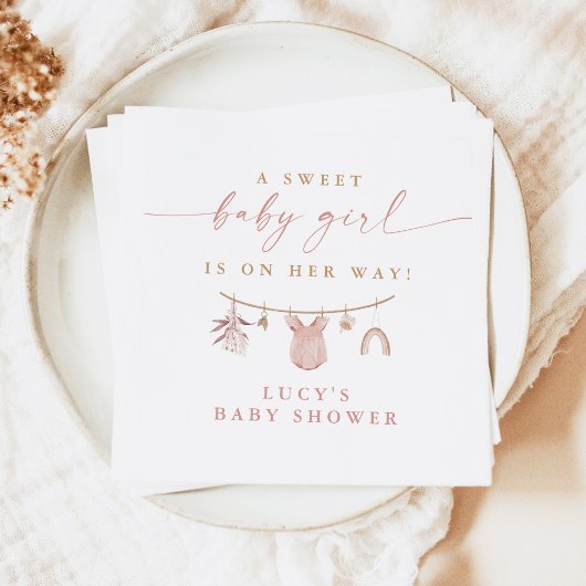 Bloral Sweet Baby Girl Clothesline Babydusche Serviette