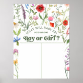 Bloral Was wird Geschlechtsvorhersage Zeichen Poster (Vorne)