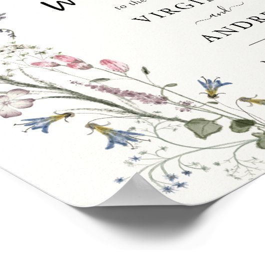 Bloral Welcome Wedding Poster (Ecke)