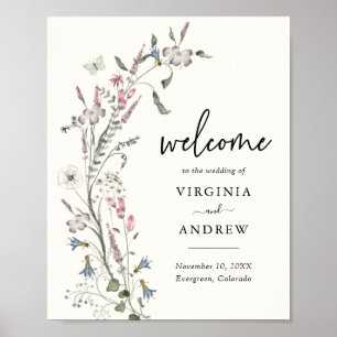 Bloral Welcome Wedding Poster