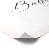 Bloral White Bow Baby in Bloom Baby Dusche Willkom Poster (Ecke)