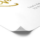 Bloral White Pumpkin Gender Reveal Welcome Poster (Ecke)