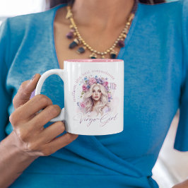 Blorale Krone Girl Astrologie Zweifarbige Tasse