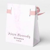 Bloraler Western Horseshoe Quinceanera Geschenkschachtel (Rückseite)