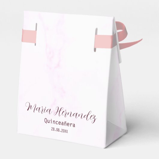 Bloraler Western Horseshoe Quinceanera Geschenkschachtel (Rückseite)