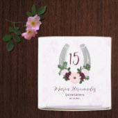 Bloraler Western Horseshoe Quinceanera Geschenkschachtel