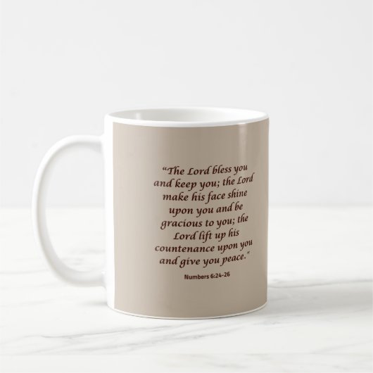 Blorbibel Gesegnete Verse Kaffeetasse (Links)