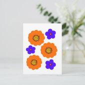 BlorBlue Orange Designs Postkarte (Stehend Vorderseite)