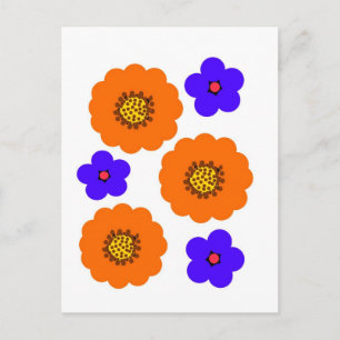 BlorBlue Orange Designs Postkarte