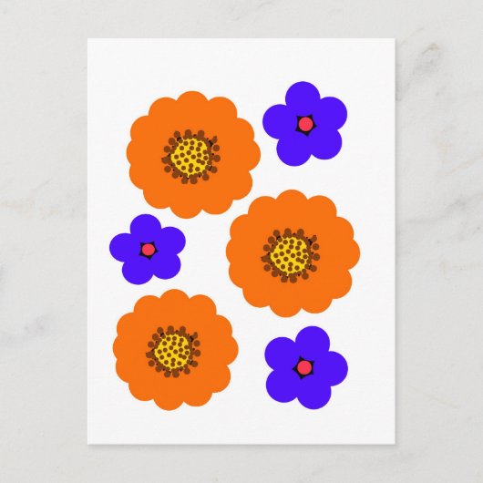 BlorBlue Orange Designs Postkarte (Vorderseite)