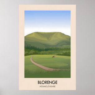 Blorenge Monmouthshire Wales Reiseplakat Poster