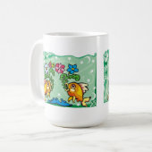 Blorfische Fische mit Blume Kaffeetasse (Vorderseite Links)