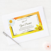 Blorgelb-orangefarbener Glitzer Rechteckiger Aufkleber (Umschlag)