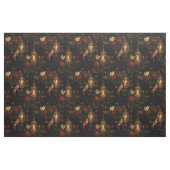 Blorrote Vögel und Lanterns auf schwarz Stoff (Fat Quarter (45,7 x 55,9 cm))