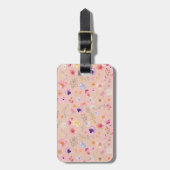 Bloß Bliss Gepäckmarke - Peach Blush Charm Gepäckanhänger (Vorderseite vertikal)