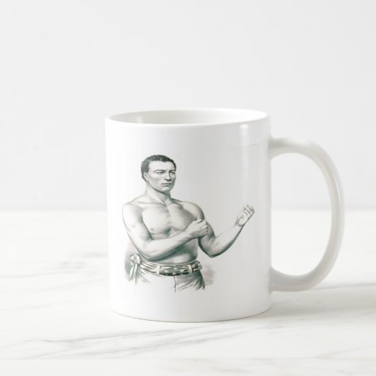 Bloß-Knöchel Boxer John C. Heenan - der Champion! Kaffeetasse (Rechts)