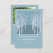 Bloße Baum-Begräbnis- Foto danken Ihnen zu Dankeskarte (Vorne/Hinten)