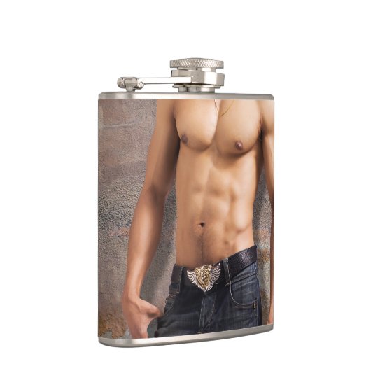 Bloße der Kasten-Fotografie des Mannes Flachmann (Rechts)