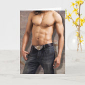 Bloße der Kasten-Fotografie des Mannes Karte (Gelbe Blume)