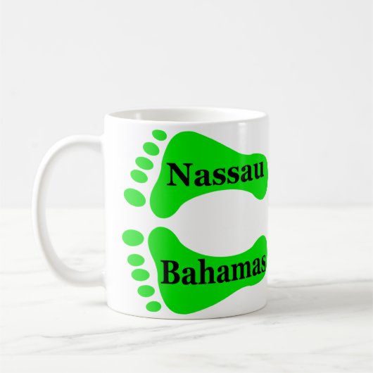 Bloße Füße Nassaus Bahamas Kaffeetasse (Links)