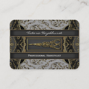 Bloßes Antiqued Hazlehurst Scissors Haar-Styliste Visitenkarte