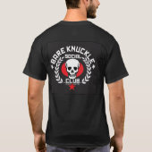 Bloßes Knöchel-Sozialverein-Schwarzes T-Shirt (Rückseite)