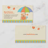 Bloßes Unterseiten-Baby arbeitet Visitenkarten um Visitenkarte (Vorne/Hinten)